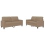 Sofagarnitur mit Kissen 2 Stück Kunstleder Cappuccino von vidaXL, Sofas - Ref: Foro24-3201362, Preis: 450,34 €, Rabatt: %