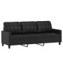 2-teilige Sofagarnitur aus schwarzem Kunstleder mit Kissen von vidaXL, Sofas - Ref: Foro24-3201378, Preis: 556,19 €, Rabatt: %