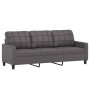 3-teilige Sofagarnitur aus grauem Kunstleder mit Kissen von vidaXL, Sofas - Ref: Foro24-3201385, Preis: 612,43 €, Rabatt: %