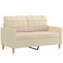 Sofa set with cushions 2 pieces cream fabric by vidaXL, Sofas - Ref: Foro24-3201276, Price: 464,42 €, Discount: %