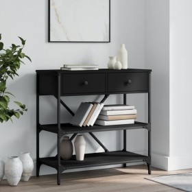 Black engineered wood console table 75x34.5x75 cm by vidaXL, Side tables - Ref: Foro24-833408, Price: 87,92 €, Discount: %