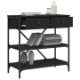 Mesa consola madera de ingeniería negro 75x34,5x75 cm de vidaXL, Mesas auxiliares - Ref: Foro24-833408, Precio: 87,80 €, Desc...