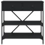 Mesa consola madera de ingeniería negro 75x34,5x75 cm de vidaXL, Mesas auxiliares - Ref: Foro24-833408, Precio: 87,80 €, Desc...