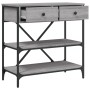 Mesa consola madera de ingeniería gris Sonoma 75x34,5x75 cm de vidaXL, Mesas auxiliares - Ref: Foro24-833411, Precio: 110,41 ...