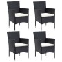 Black 5-Piece Garden Dining Set by vidaXL, Garden sets - Ref: Foro24-3071734, Price: 347,43 €, Discount: %