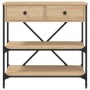 Mesa consola madera de ingeniería roble Sonoma 75x34,5x75 cm de vidaXL, Mesas auxiliares - Ref: Foro24-833409, Precio: 90,97 ...