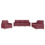 Sofagarnitur mit Kissen 3-teilig aus rotem Stoff von vidaXL, Sofas - Ref: Foro24-3201248, Preis: 668,55 €, Rabatt: %