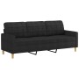 3-piece sofa set with black fabric cushions by vidaXL, Sofas - Ref: Foro24-3201246, Price: 726,85 €, Discount: %