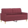 Sofagarnitur mit Kissen 2-teilig aus rotem Stoff von vidaXL, Sofas - Ref: Foro24-3201280, Preis: 449,20 €, Rabatt: %