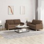 Sofagarnitur mit Kissen 2-teilig aus braunem Stoff von vidaXL, Sofas - Ref: Foro24-3201277, Preis: 445,45 €, Rabatt: %