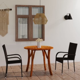 Juego de comedor para jardín 3 piezas negro de vidaXL, Conjuntos de jardín - Ref: Foro24-3071749, Precio: 240,99 €, Descuento: %