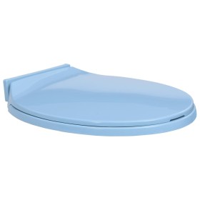 Blue oval soft close toilet seat and lid by vidaXL, Toilet and bidet seats - Ref: Foro24-145822, Price: 25,24 €, Discount: %