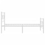 Metal bed frame with headboard and footboard white 90x190 cm by vidaXL, Beds and slatted bases - Ref: Foro24-355718, Price: 6...