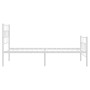 Estructura cama metal cabecero y estribo blanca 100x190 cm de vidaXL, Camas y somieres - Ref: Foro24-355720, Precio: 68,43 €,...