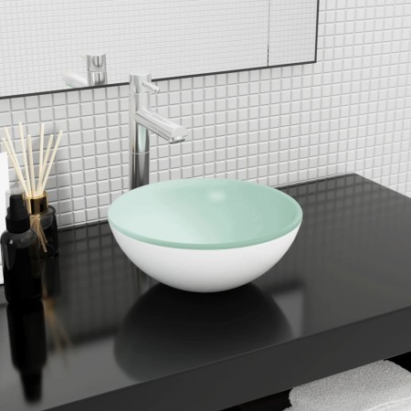 White tempered glass sink 30x12 cm by vidaXL, Sinks - Ref: Foro24-345253, Price: 47,18 €, Discount: %