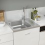 Kitchen sink with stainless steel drainer 500x600x155 mm by vidaXL, Sinks - Ref: Foro24-147230, Price: 110,97 €, Discount: %