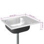 Küchenspüle mit Abtropffläche aus Edelstahl 500x600x155 mm von vidaXL, Sinkt - Ref: Foro24-147230, Preis: 110,97 €, Rabatt: %