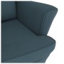 Silla mecedora con patas de madera de caucho terciopelo azul de vidaXL, Mecedoras - Ref: Foro24-329362, Precio: 219,53 €, Des...