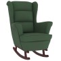 Rocking chair wooden legs rubber velvet dark green by vidaXL, Rocking chairs - Ref: Foro24-329365, Price: 208,92 €, Discount: %