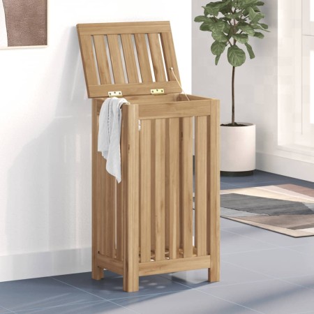 Cesto de la ropa sucia madera maciza de teca 35x25x60 cm de vidaXL, Cestas para ropa - Ref: Foro24-340758, Precio: 55,65 €, D...