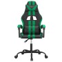 Silla gaming cuero sintético negro y verde de vidaXL, Sillones para videojuegos - Ref: Foro24-3143821, Precio: 123,63 €, Desc...