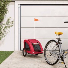 Pet Bicycle Trailer Iron Oxford Cloth Red by vidaXL, pet strollers - Ref: Foro24-93957, Price: 97,99 €, Discount: %