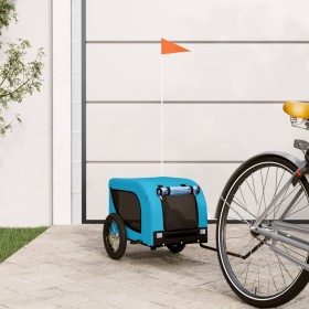 Pet Bicycle Trailer Iron Oxford Cloth Blue Black by vidaXL, pet strollers - Ref: Foro24-93995, Price: 95,99 €, Discount: %