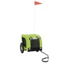 Pet Bicycle Trailer Iron Oxford Cloth Green Black by vidaXL, pet strollers - Ref: Foro24-93997, Price: 120,19 €, Discount: %