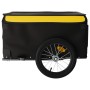 Remolque para bicicleta hierro negro y amarillo 45 kg de vidaXL, Remolques para bicicletas - Ref: Foro24-94085, Precio: 74,99...