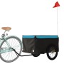 Remolque para bicicleta hierro negro y azul 45 kg de vidaXL, Remolques para bicicletas - Ref: Foro24-94093, Precio: 84,54 €, ...