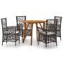 Brown 5-piece garden dining set by vidaXL, Garden sets - Ref: Foro24-3071759, Price: 626,99 €, Discount: %