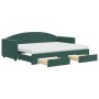 Sofá cama nido con cajones terciopelo verde oscuro 80x200 cm de vidaXL, Camas y somieres - Ref: Foro24-3197368, Precio: 498,6...