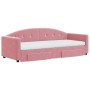 Sofá cama nido con cajones terciopelo rosa 80x200 cm de vidaXL, Camas y somieres - Ref: Foro24-3197369, Precio: 498,30 €, Des...