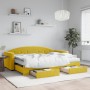 Sofá cama nido con cajones terciopelo amarillo 80x200 cm de vidaXL, Camas y somieres - Ref: Foro24-3197371, Precio: 508,83 €,...