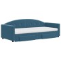 Sofá cama nido con cajones terciopelo azul 90x200 cm de vidaXL, Camas y somieres - Ref: Foro24-3197372, Precio: 473,21 €, Des...