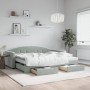 Trundle sofa bed with drawers light gray velvet 90x200 cm by vidaXL, Beds and slatted bases - Ref: Foro24-3197373, Price: 500...