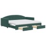 Sofá cama nido con cajones terciopelo verde oscuro 90x200 cm de vidaXL, Camas y somieres - Ref: Foro24-3197375, Precio: 487,6...