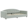 Trundle sofa bed with drawers light gray velvet 100x200 cm by vidaXL, Beds and slatted bases - Ref: Foro24-3197380, Price: 50...