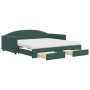 Sofá cama nido con cajones terciopelo verde oscuro 100x200 cm de vidaXL, Camas y somieres - Ref: Foro24-3197382, Precio: 489,...