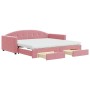 Trundle sofa bed with pink velvet drawers 100x200 cm by vidaXL, Beds and slatted bases - Ref: Foro24-3197383, Price: 498,13 €...