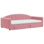 Sofá cama nido con cajones terciopelo rosa 100x200 cm de vidaXL, Camas y somieres - Ref: Foro24-3197383, Precio: 489,20 €, De...