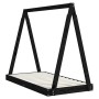 Estructura de cama para niños madera de pino negro 70x140 cm de vidaXL, Cunas y camas para niños - Ref: Foro24-834527, Precio...