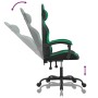 Silla gaming cuero sintético negro y verde de vidaXL, Sillones para videojuegos - Ref: Foro24-3143821, Precio: 123,63 €, Desc...