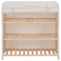 Shoe cabinet with white fabric cover 79x40x80 cm by vidaXL, Shoe racks and shoe organizers - Ref: Foro24-248194, Price: 77,99...