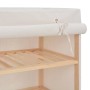 Shoe cabinet with white fabric cover 79x40x80 cm by vidaXL, Shoe racks and shoe organizers - Ref: Foro24-248194, Price: 77,99...