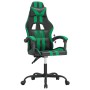 Silla gaming cuero sintético negro y verde de vidaXL, Sillones para videojuegos - Ref: Foro24-3143821, Precio: 123,63 €, Desc...