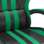 Silla gaming cuero sintético negro y verde de vidaXL, Sillones para videojuegos - Ref: Foro24-3143821, Precio: 123,63 €, Desc...