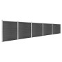 Black WPC Fence Panel Set 872x186 cm by vidaXL, fence panels - Ref: Foro24-3070432, Price: 1,00 €, Discount: %