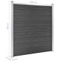 Black WPC Fence Panel Set 872x186 cm by vidaXL, fence panels - Ref: Foro24-3070432, Price: 1,00 €, Discount: %