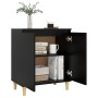 Aparador con patas madera contrachapada negro 60x35x70 cm de vidaXL, Aparadores - Ref: Foro24-806068, Precio: 68,56 €, Descue...